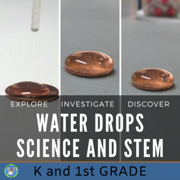 Preview of Water Drops On A Penny Experiment | Properties of Matter | Grade K 1 Science