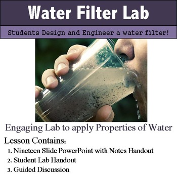 Preview of Water Filtration Lab and Notes - STEM Lab
