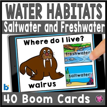 Preview of Water Habitats - Saltwater and Freshwater - Habitat Sorting Plants and Animals