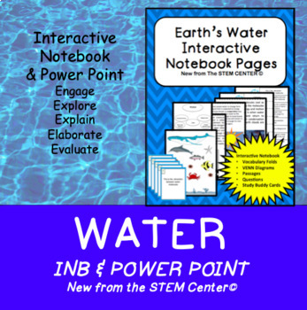 Preview of Water Interactive Notebook & Power Point Presentation