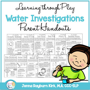 Preview of Water Investigations Learning Through Play Parent Handouts
