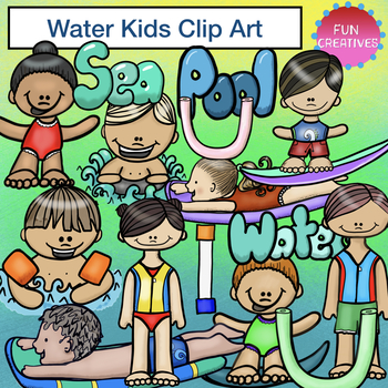 kids water fun clip art