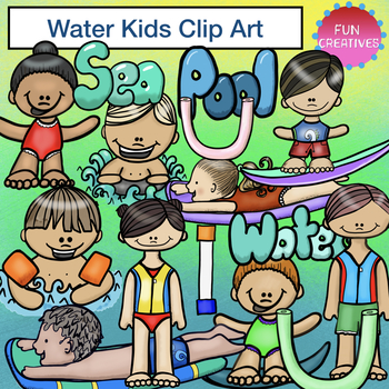 Preview of Water Kids Clip Art