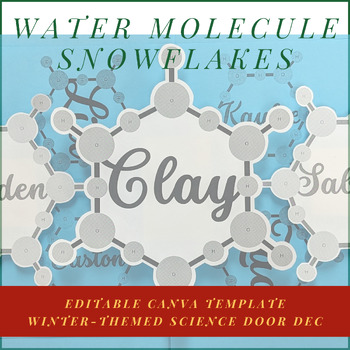 Preview of Water Molecule Snowflakes Template