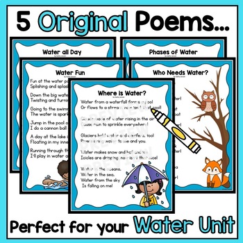 Water Poems - Phases of Water, Water Sources, and Water Fun Poems