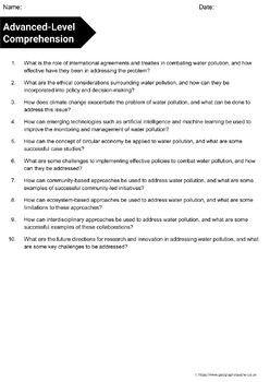 case study questions on pollution