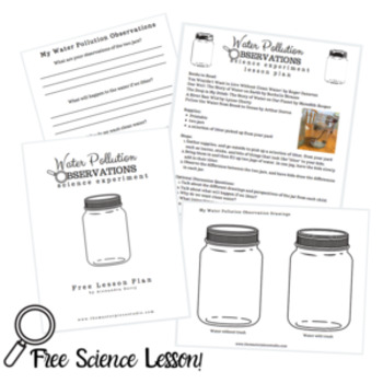 Preview of Water Pollution Observation Science Experiment - Free Lesson