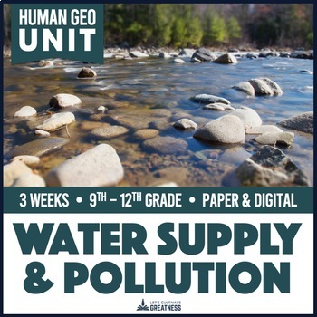 Preview of Water Pollution Sustainability Conservation Unit Print & Digital