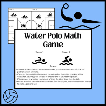 Preview of Water Polo Math Game