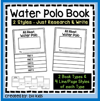 Preview of Water Polo Report Book, Sports Research Writing Project, Physical Education
