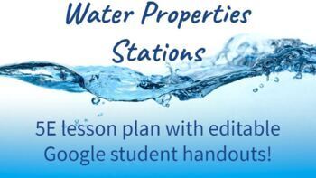 Preview of Water Properties 5E Lesson Plan