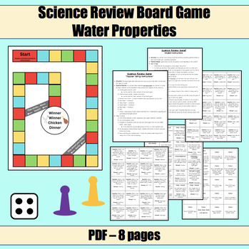 Preview of Water Properties BOARD GAME! (Printable)