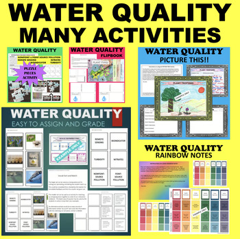 Preview of Water Quality BUNDLE - pollution, bioindicator, turbidity, remote sensing, etc