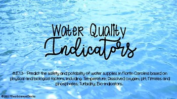 Water Quality Indicators Powerpoint By Two Science Chicks Tpt