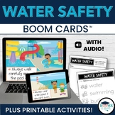 Water Safety BOOM CARDS Task Cards + Printable Activities