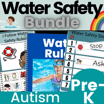 Preview of Water Safety Bundle - Social Skills Story Worksheets Mini Book & More