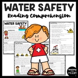 Water Safety Reading Comprehension Worksheet Summer Beach Pool