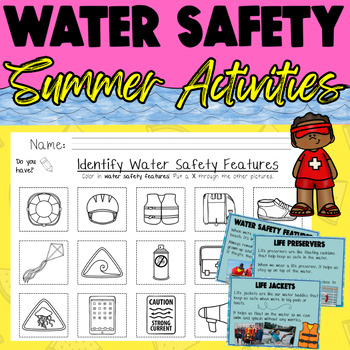 Preview of Water Safety Summer Activities: Kindergarten - First Grade Health