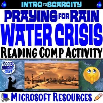 Preview of Water Scarcity Reading Comprehension Activity | Causes and Effects | Microsoft