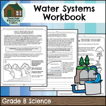Preview of Water Systems Workbook (Grade 8 Ontario Science)