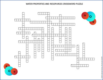 Water Unit Crossword Puzzle by The Moody Scientist TpT