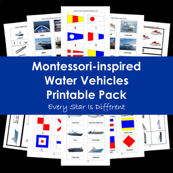 Preview of Water Vehicles Printable Pack