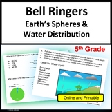 Science Bell Ringers for 5th Grade Earth's Spheres & Water