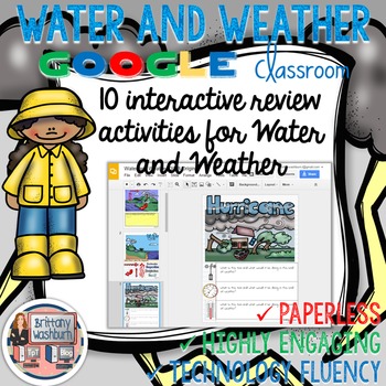 Preview of Weather and Water Cycle Digital Interactive Notebook