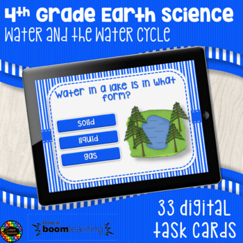 Preview of Water and the Water Cycle Distance Learning Boom Cards/Task Cards