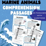 Water animals Non- fiction Reading comprehension passages 