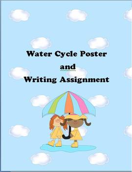 Preview of Water cycle poster and Writing prompt