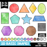 Watercolor 2D Basic Shapes Clipart Set {Zip-A-Dee-Doo-Dah 