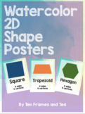 Watercolor 2D Shape Posters