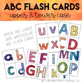 Watercolor ABC Flash Cards or Word Wall Letters