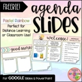 Watercolor Agenda Google Slides FREEBIE!