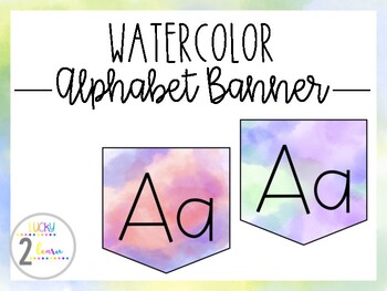 Preview of Watercolor Alphabet Banner