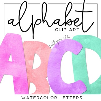 Preview of Watercolor Alphabet Letters - Clip Art