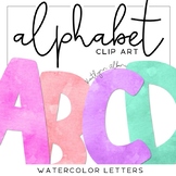 Watercolor Alphabet Letters - Clip Art