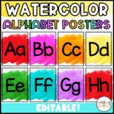 Watercolor Alphabet Posters