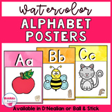 Watercolor Alphabet Posters