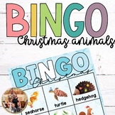 Watercolor Animals Christmas Bingo Cards for Classroom Parties