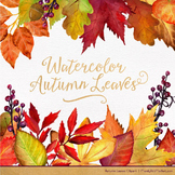 Watercolor Autumn Leaves & Branches Clipart