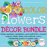 Watercolor Background  - Colorful Classroom decor bundle B