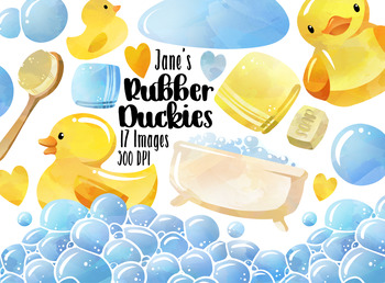 Preview of Watercolor Bath Time Clipart