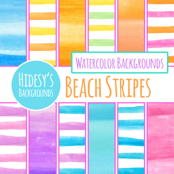 Free: Watercolor stripes background 