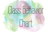 Watercolor Behavior Chart