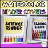 Watercolor Binder Covers