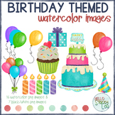 Watercolor Birthday Clipart