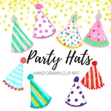 Watercolor Birthday Party Hat Clipart