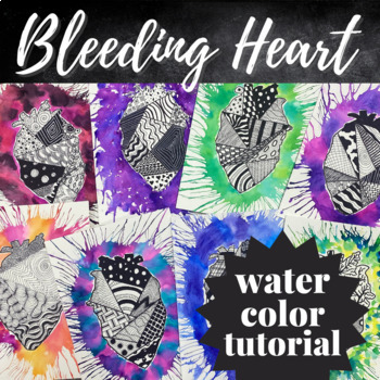 Preview of Watercolor Bleeding Heart Tutorial | Step by Step | Valentine's Day Art